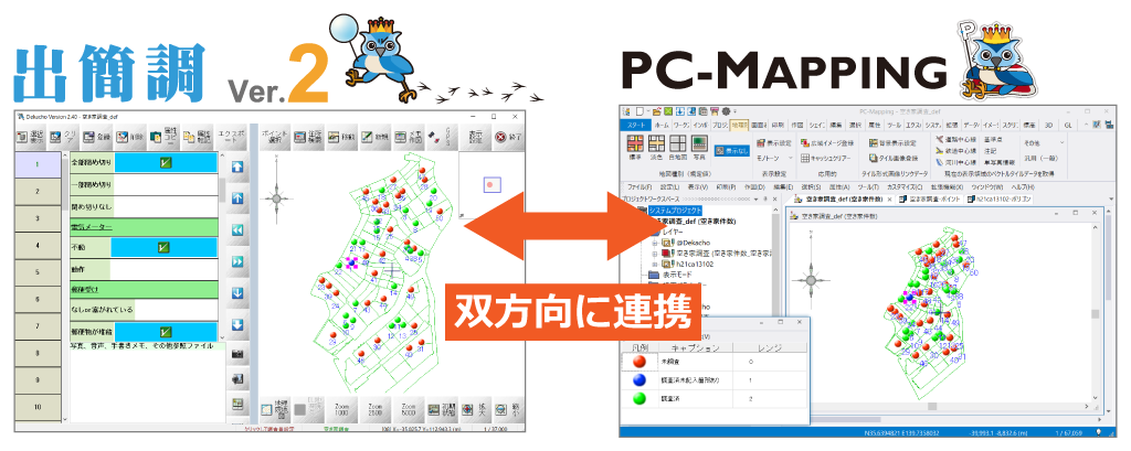 現地調査システムとGISの連携